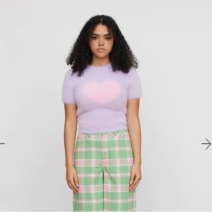 Lazy oaf heart Heavy Heart Knitted Top size XS